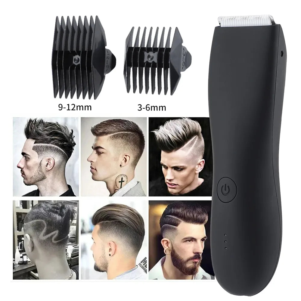 Close-up of High speed hair trimmer - Men's body hair trimmer - Men's body hair trimmer