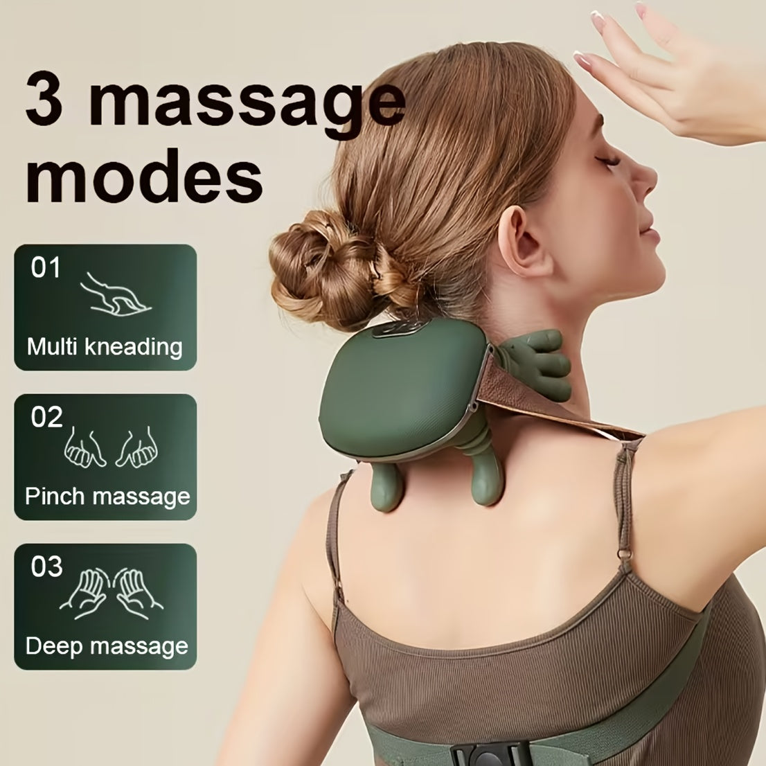 Using BionicTouch™ Pro Neck & Shoulder Massager with Heat Lightweight Bionic Kneading for Trapezius Relief  Ultra-Portable - Deep Tissue Relief