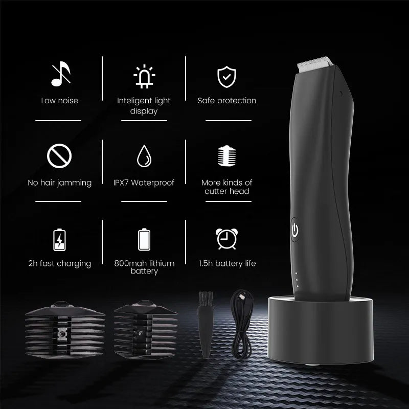 Men's Waterproof Body & Groin Hair Trimmer - High speed hair trimmer - Image 7 - Men's pubic hair trimmer
