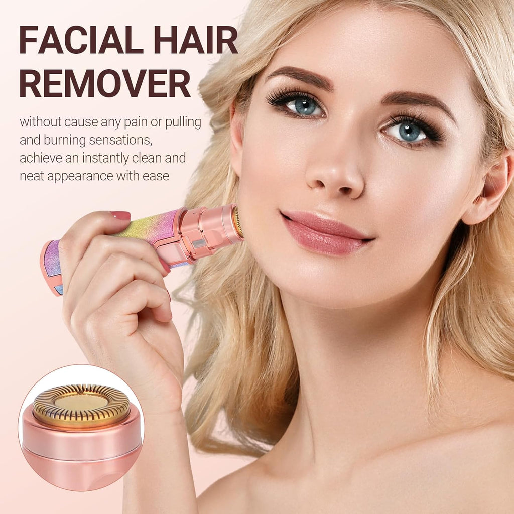 Using 2-in-1 Facial Hair Remover for Women – USB Rechargeable & Painless - Foot care tool