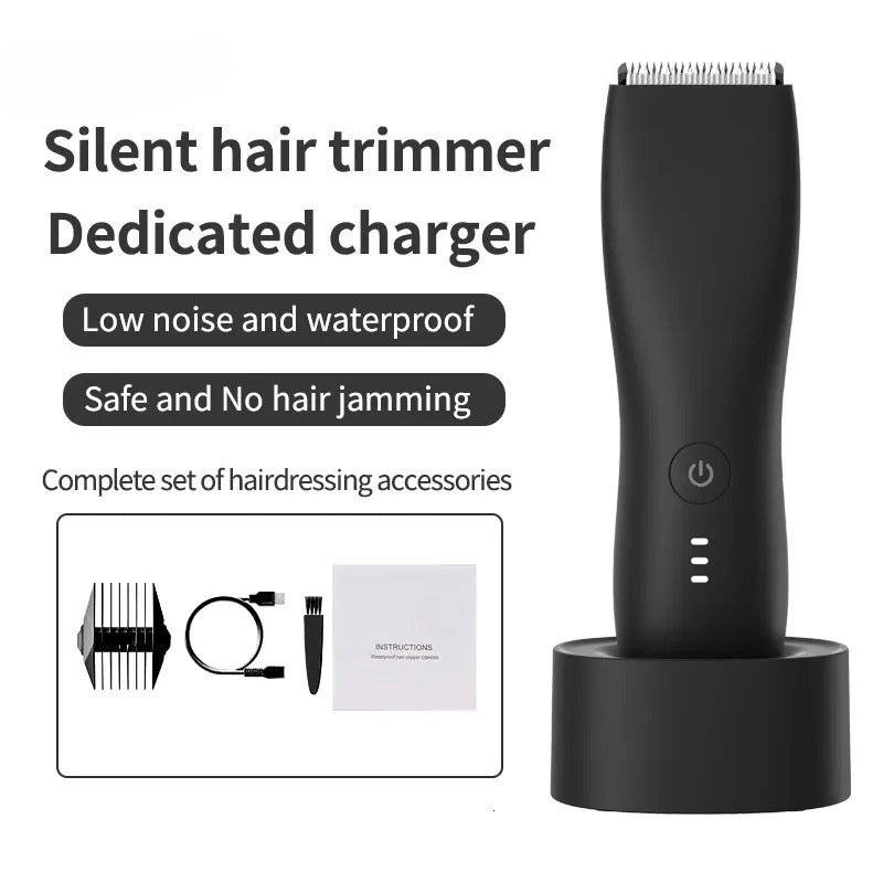 Men's Waterproof Body & Groin Hair Trimmer Kit with Professional men's hair trimmer designed