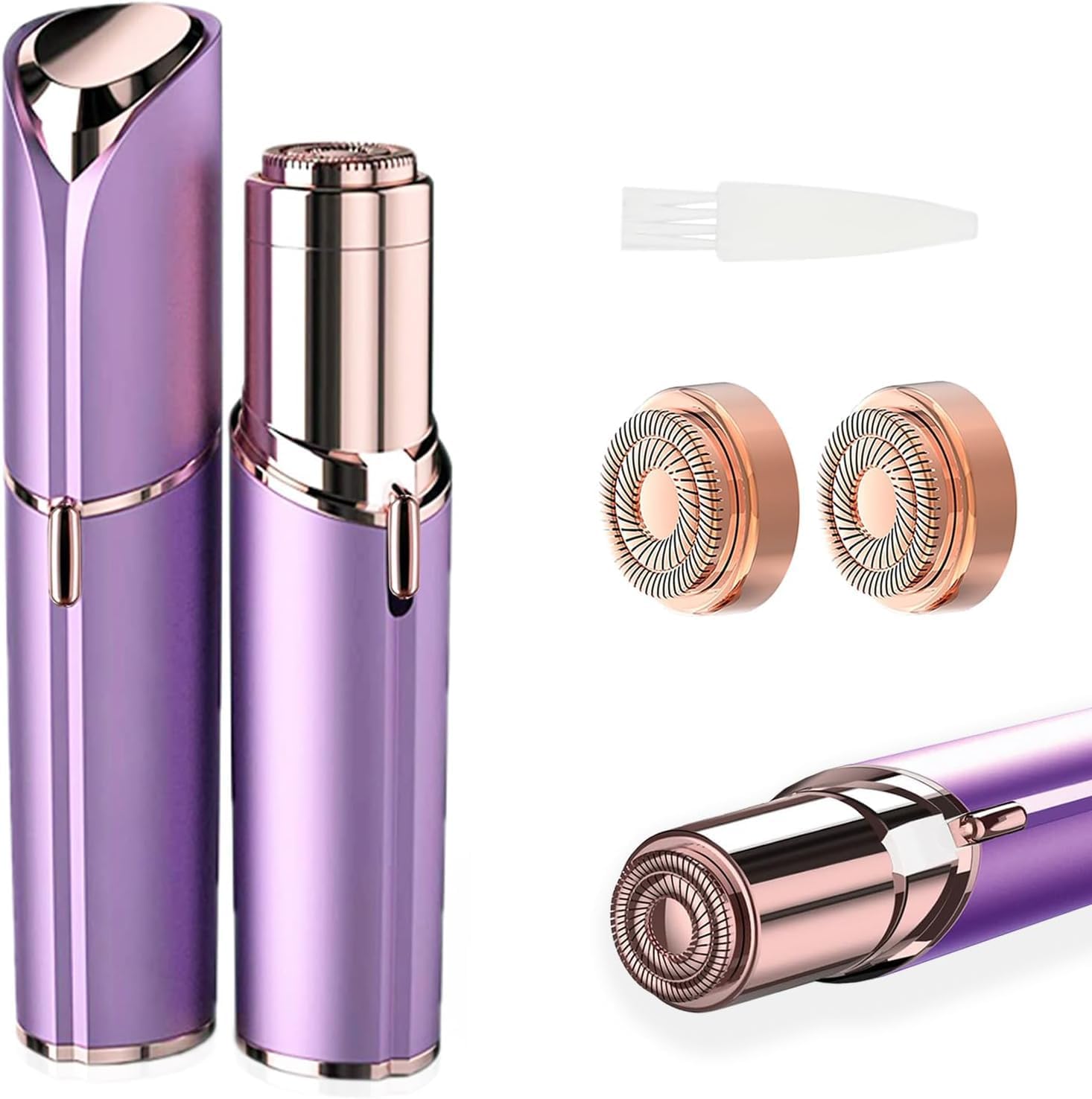 Portable Painless Face Shaver -  images 11 - At home facial hair removal, Battery operated facial hair remover, Electric facial hair remover for women - Product Description Achieve smooth, flawless skin 