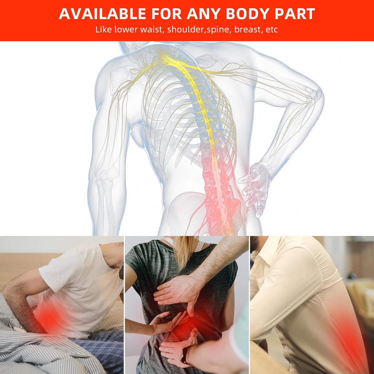 Pro-Grade Infrared Red Light Therapy Pad - 660nm & 850nm NIR for Deep Pain Relief & Muscle Recovery - Back Pain Relief - Image 5