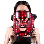 Professional 4-in-1 LED Face & Neck Mask Set - 480 High-Density LEDs with Deep-Penetrating NIR Therapy Kit with Maximum Coverage: 480 Precision LED...