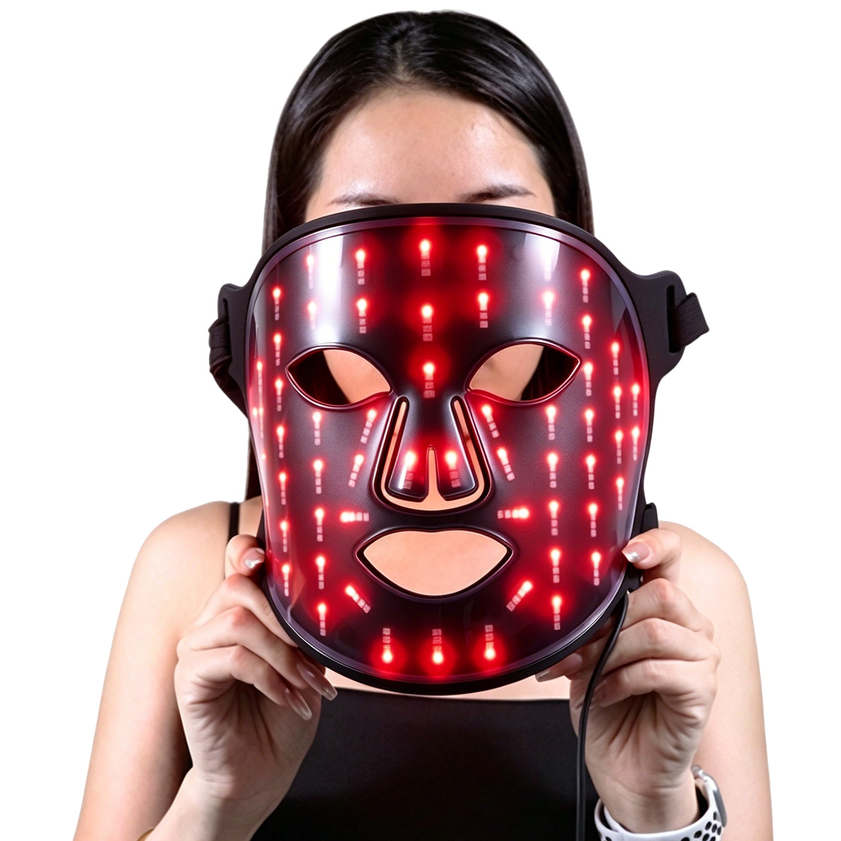 Professional 4-in-1 LED Face & Neck Mask Set - 480 High-Density LEDs with Deep-Penetrating NIR Therapy Kit with Maximum Coverage: 480 Precision LED...