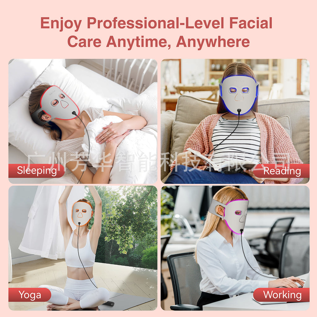 4 Wavelength At-Home Facial Mask - Brightening facial device - Image 8 - Pore minimizing mask