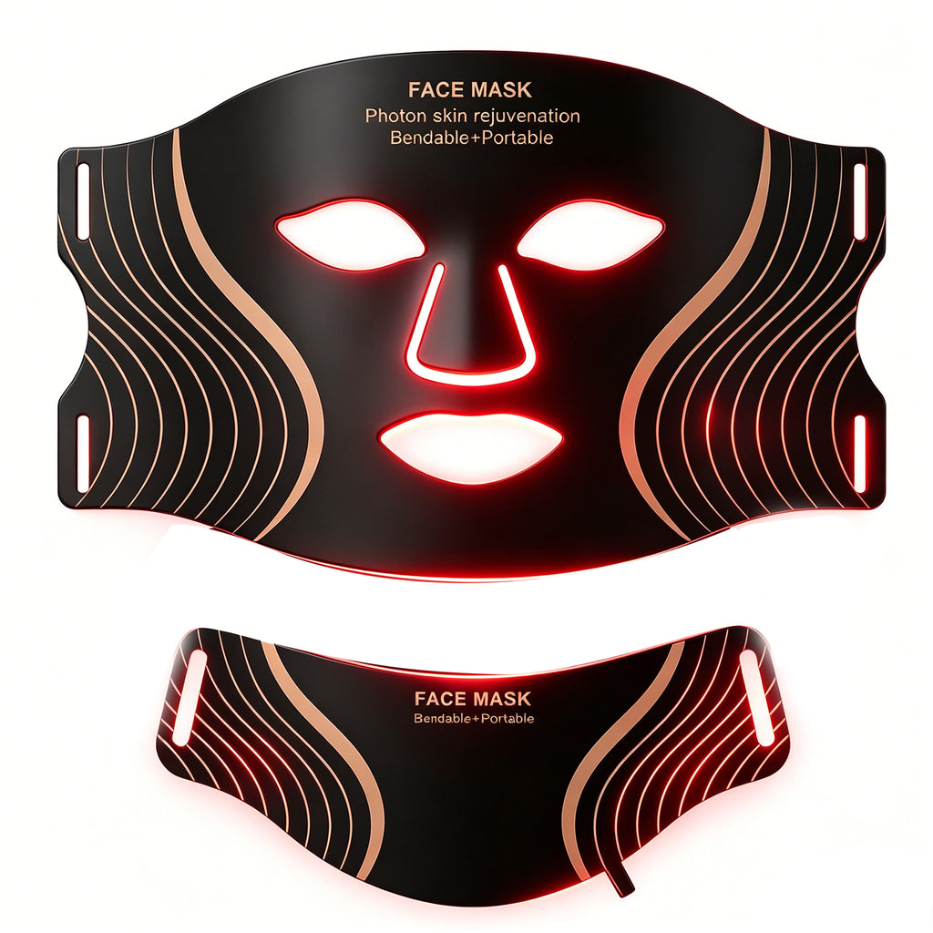Using Silicone LED Light Therapy Face Mask - Home Spa Device - Home Spa Device